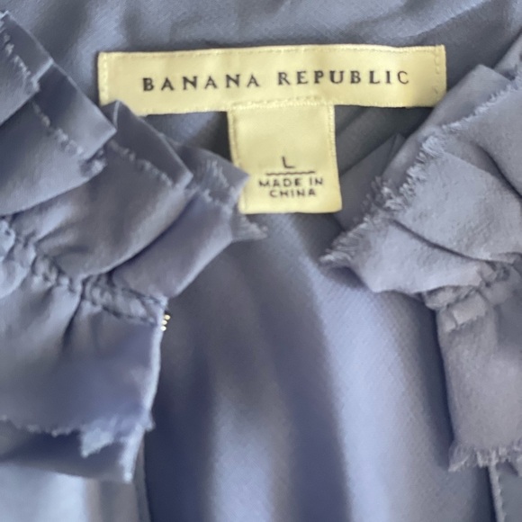 Banana Republic Blue Silk Halter Neck Top size L - Picture 6 of 8